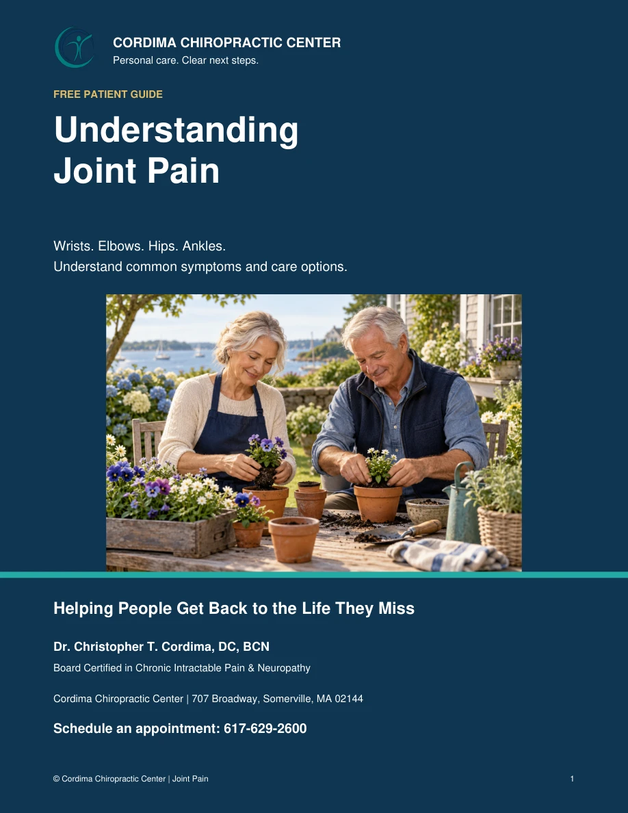 Understanding Joint Pain patient guide by Dr. Christopher Cordima