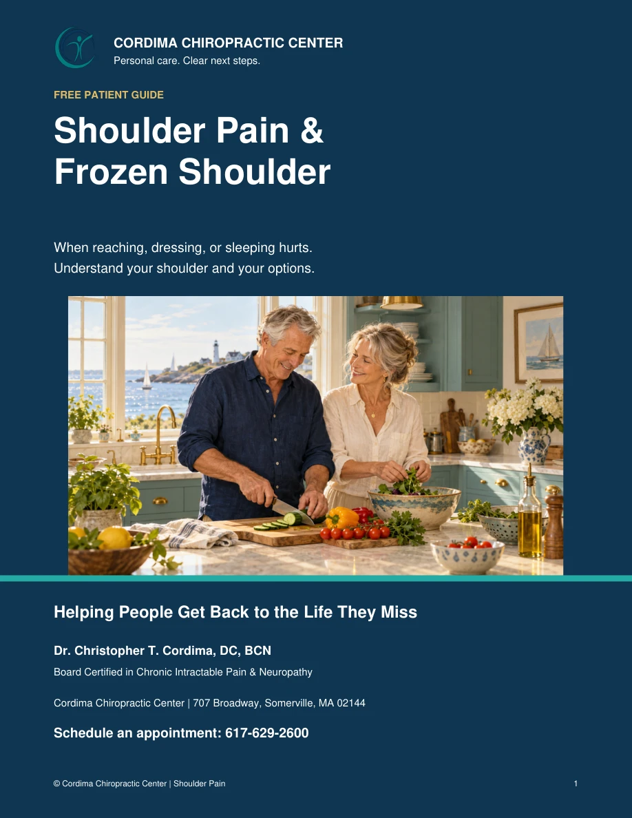 Shoulder Pain & Frozen Shoulder patient guide by Dr. Christopher Cordima